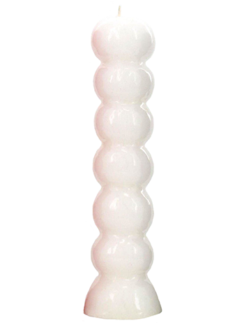 Seven Knob "Wishing" Candle // White - Click image to close