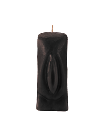 "Female Genitalia (Vulva)" Candle - Black - Click image to close