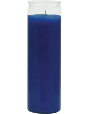 Unlabeled Blue Vigil Candle - Click image to close