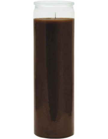 Unlabeled Brown Vigil Candle - Click image to close