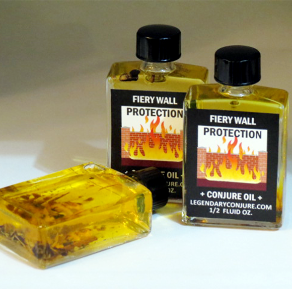 Fiery Wall Of Protection Conjure Oil - Click image to close