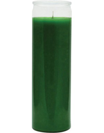 Unlabeled Green Vigil Candle - Click image to close