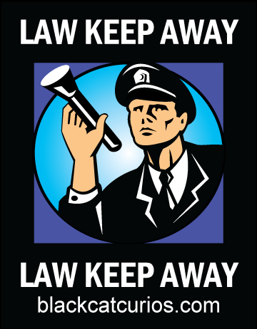 Law Keep Away Vigil Candle - Click image to close