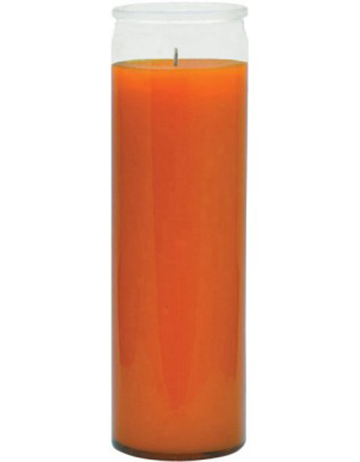 Unlabeled Orange Vigil Candle - Click image to close