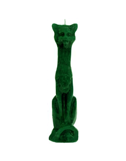 Black Cat Candle - Green