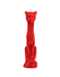 Black Cat Candle - Red