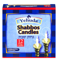 White Shabbos/Shabbat Candles - 12 Pack