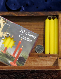 Yellow Mini Offertory/Chime Candle - 12 Pack
